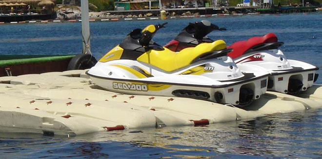 floating platform for jet ski rotoport